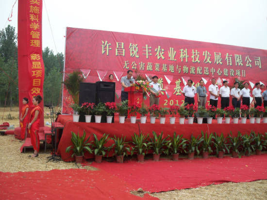 河(hé)南(nán)許昌銳豐無公害蔬菜基地(dì)
